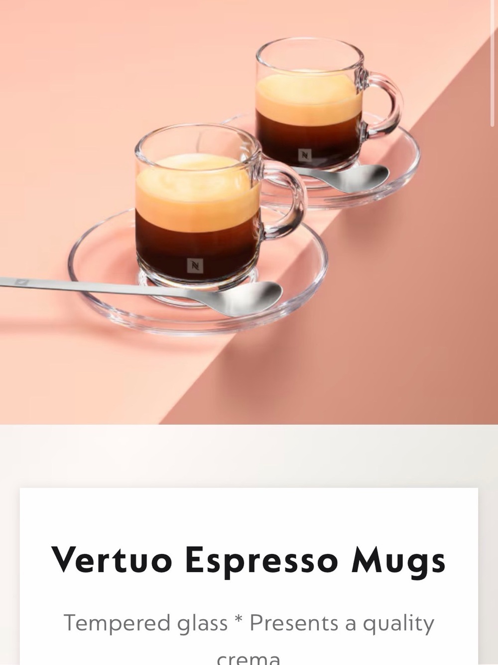 Set of 4 Nespresso Vertuo Espresso Coffee Mugs with saucers
Tempered glass - Picture 10 of 11